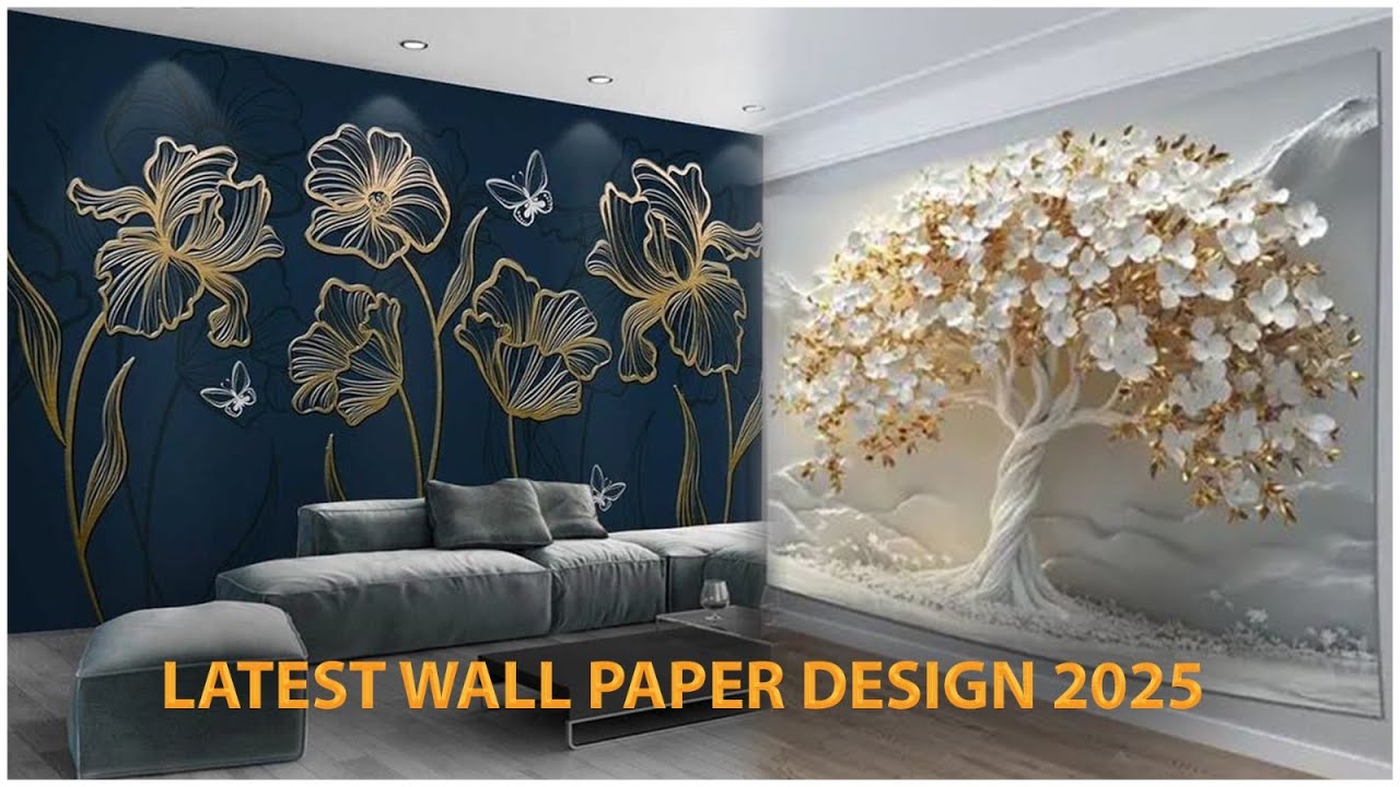# LATEST WALLPAPER DESIGN 2025 | MODERN HOME INTERIOR TRENDS | LATEST WALL DECOR IDEAS | LUXURY WALL