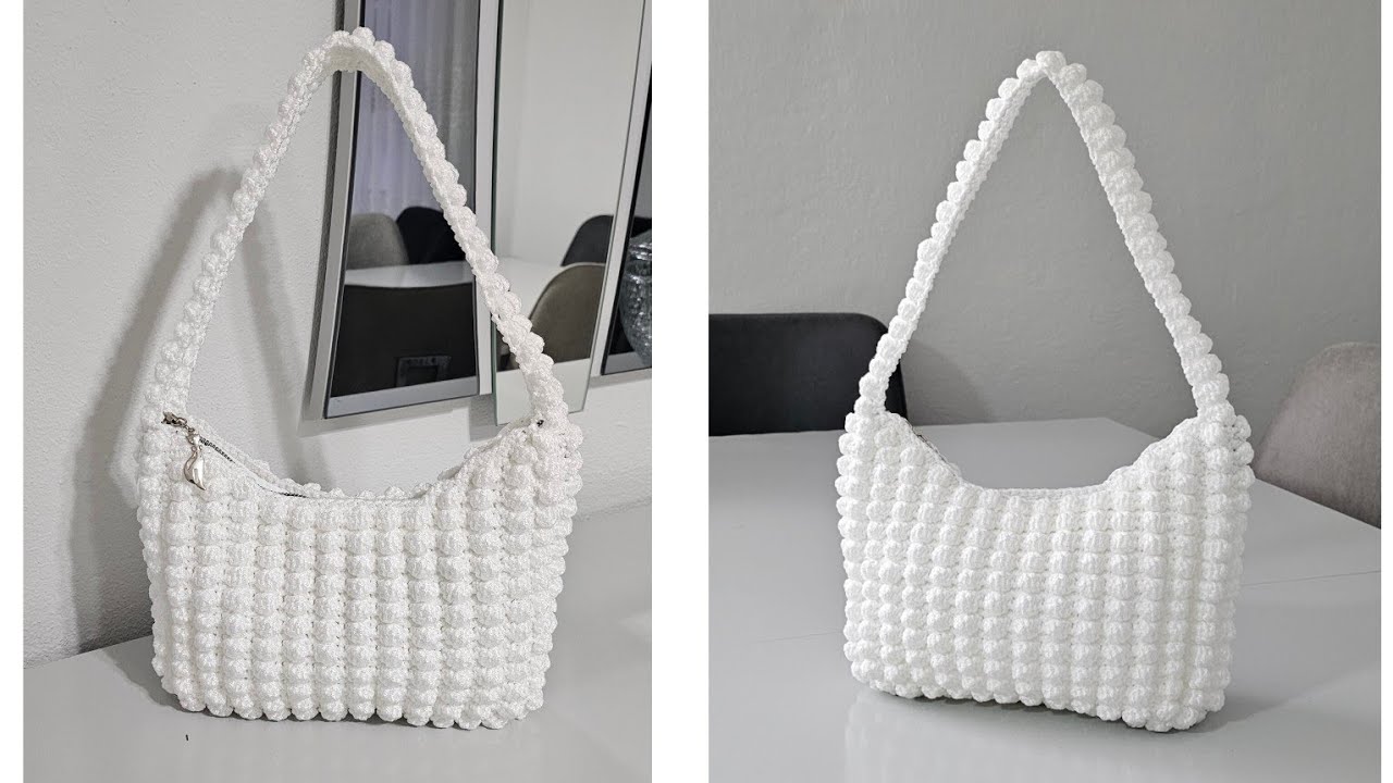 POLYESTER MAKROME İPİNDEN POPCORN  &Ccedil;ANTA YAPIMI