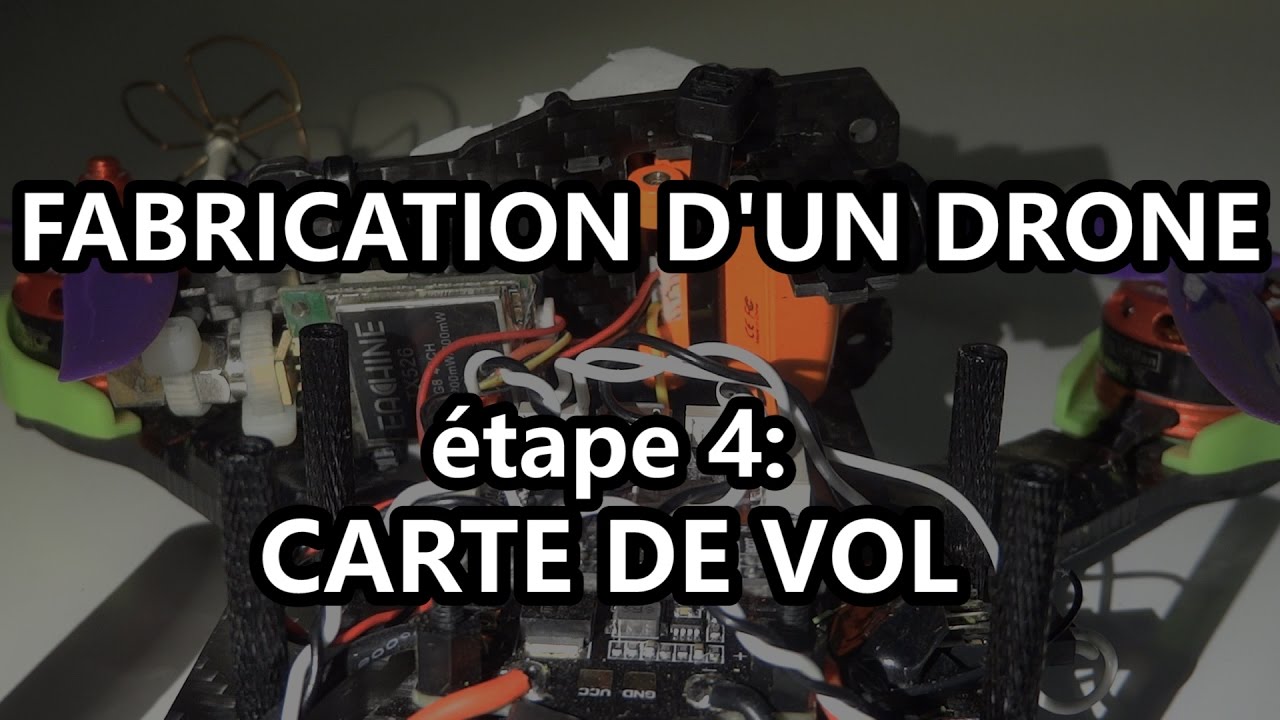 FABRICATION D'UN DRONE - 4) câblage de la carte de vol  (Realacc x210)