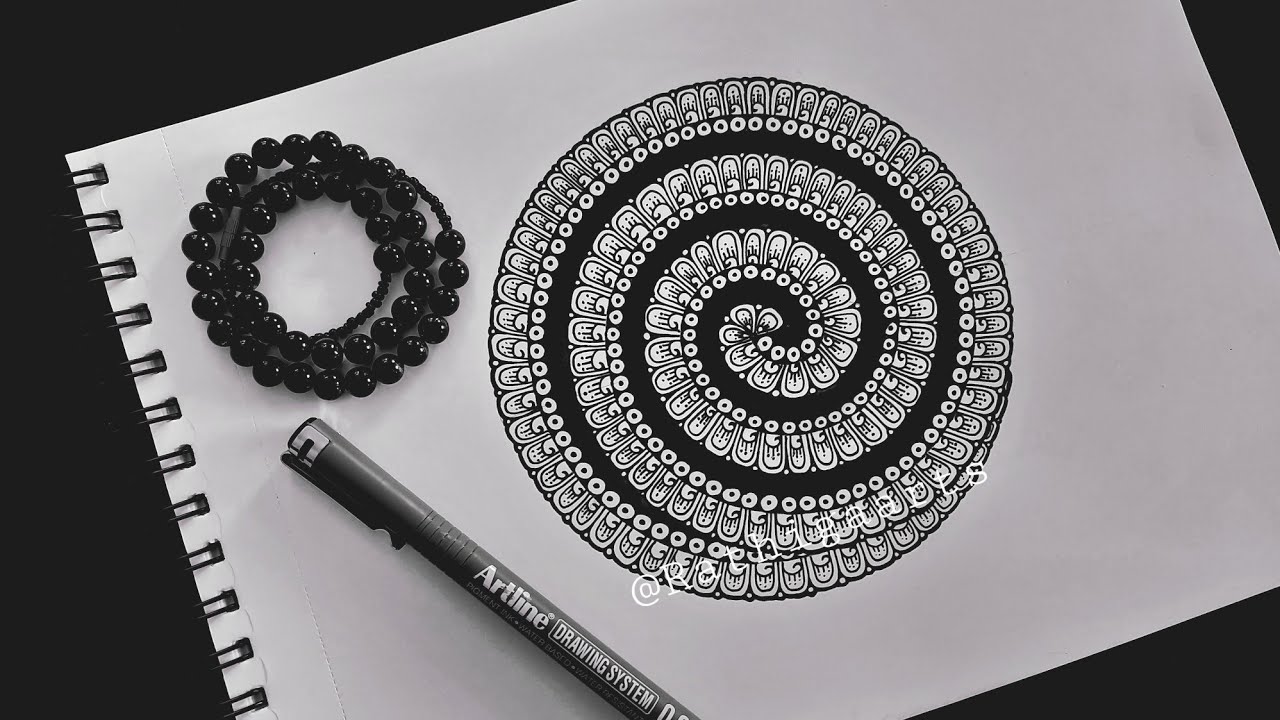 Spiral Mandala Art for beginners/ Step by step tutorial