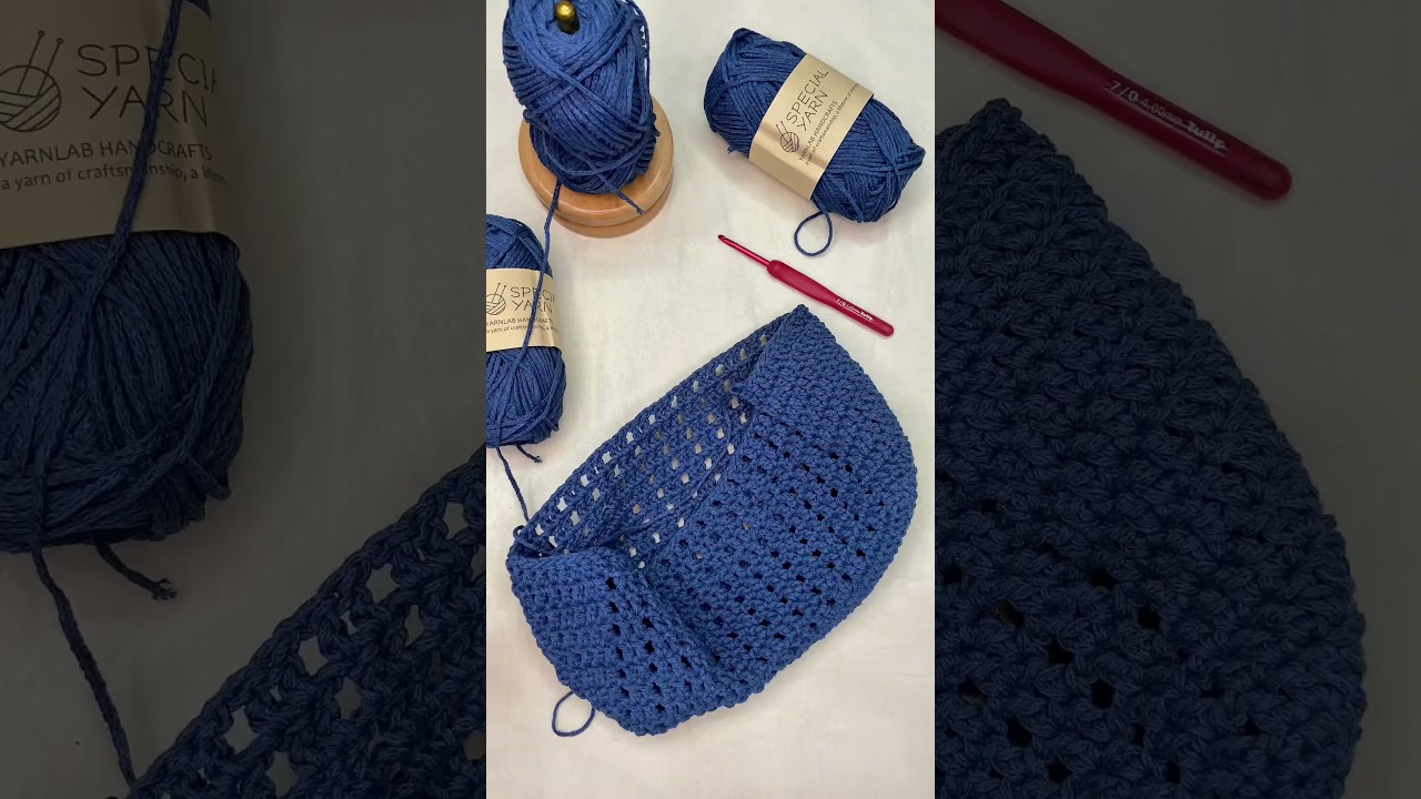 Crochet Mesh Tote Bag #crochetforbeginners #crochet #handmade #diy