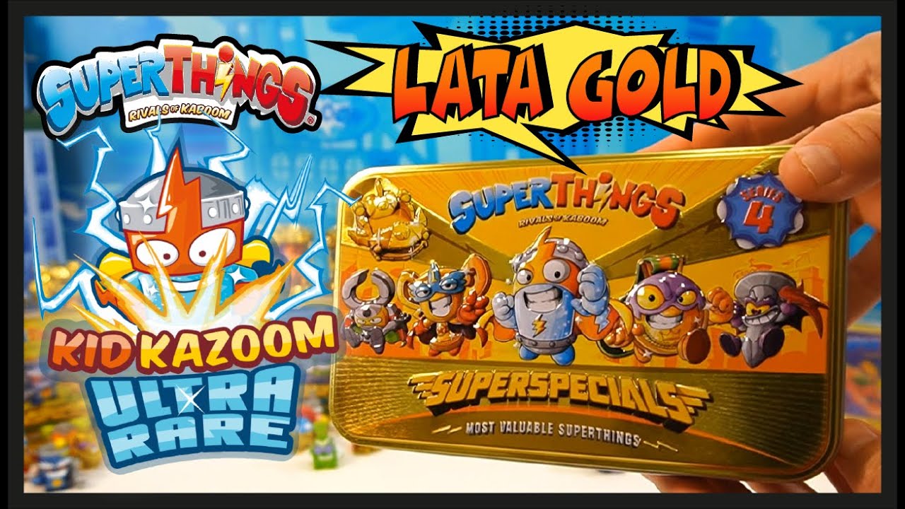 😱🌟 SUPERTHINGS LATA ESPECIAL DORADA ULTRARAROS SERIE 4 💥⚡ KID KAZOOM