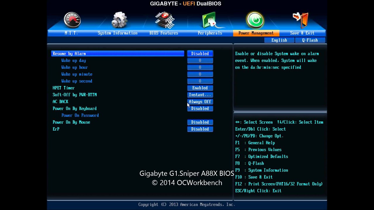 Gigabyte G1.Sniper A88X BIOS @ OCWORKBENCH