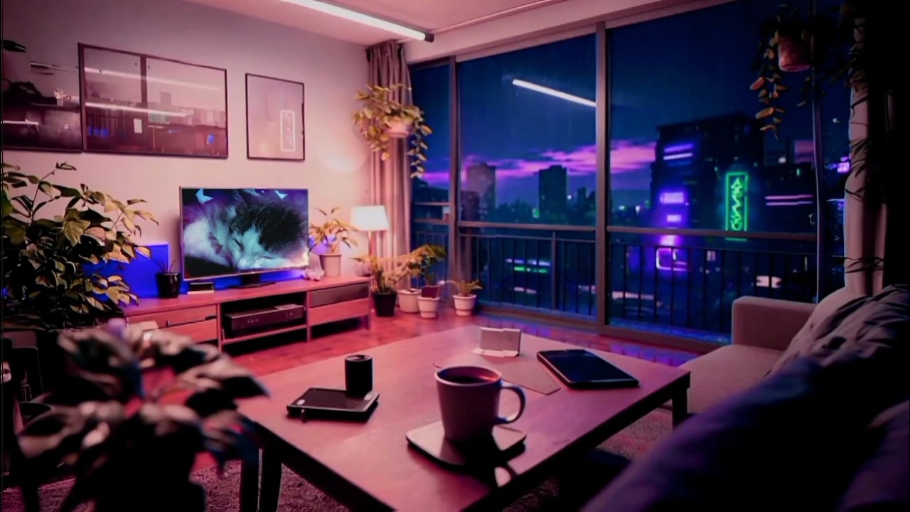Rainy Night in the City 🌧 Lofi Hip Hop Beats to Study, Relax & Sleep