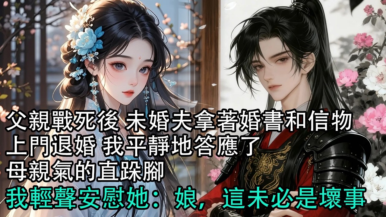 【一口氣看完】父親戰死後，未婚夫拿著婚書和信物上門退婚，我平靜地答應了，母親氣的直跺腳，我輕聲安慰她：娘，這未必是壞事#古言 #有聲小說 #情感故事