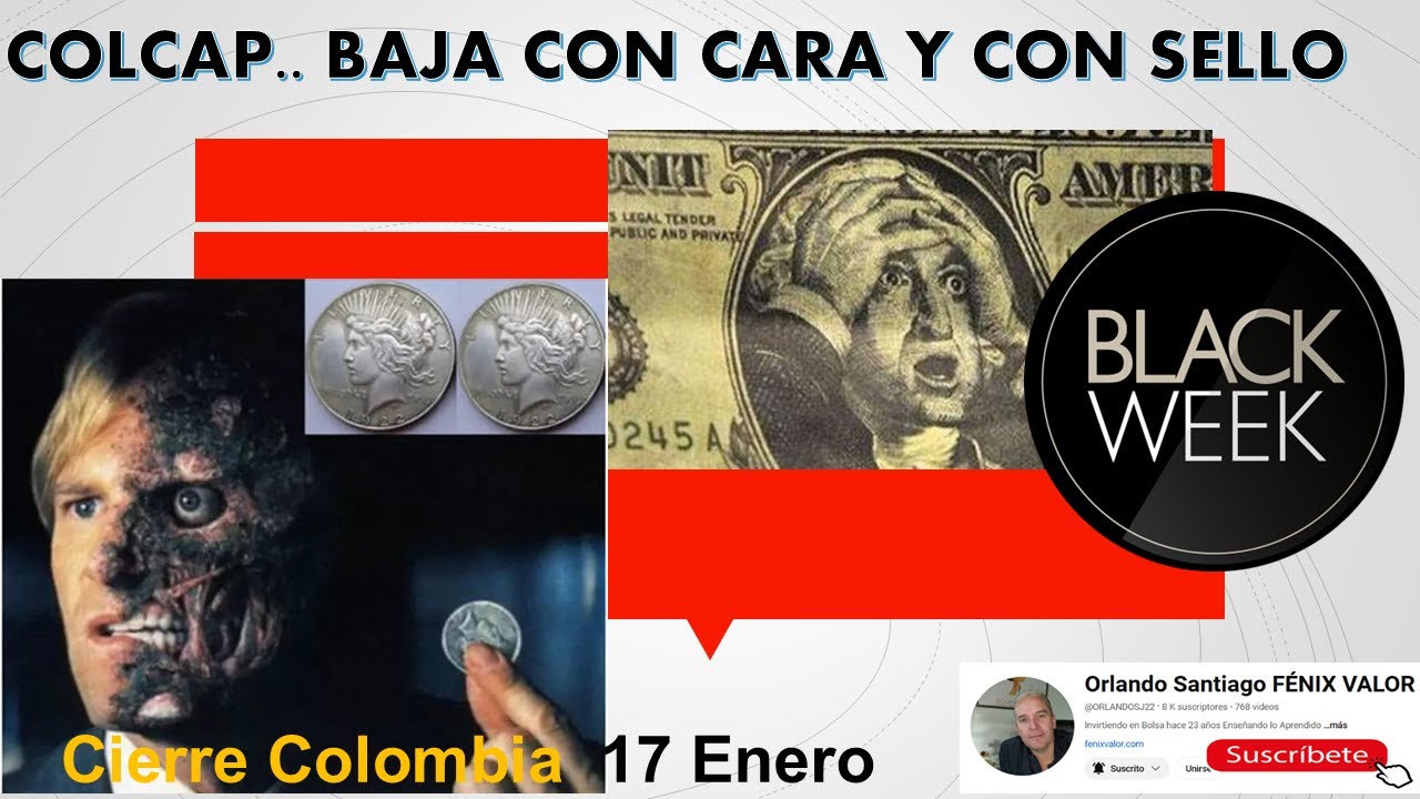 EL COLCAP PIERDE CON CARA Y PIERDE CON SELLO. Cierre Colombia 17 Enero