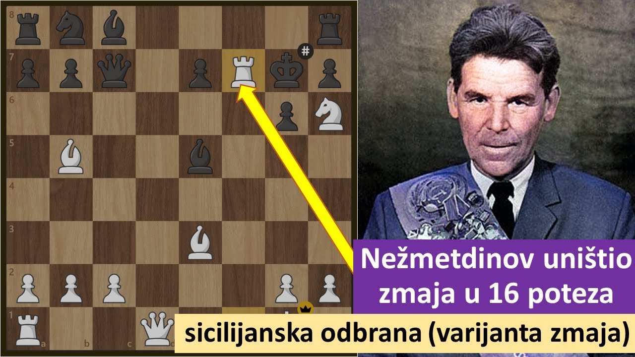 Rašid Nežmetdinov uništio zmaja u 16 poteza - sicilijanska odbrana varijanta zmaja
