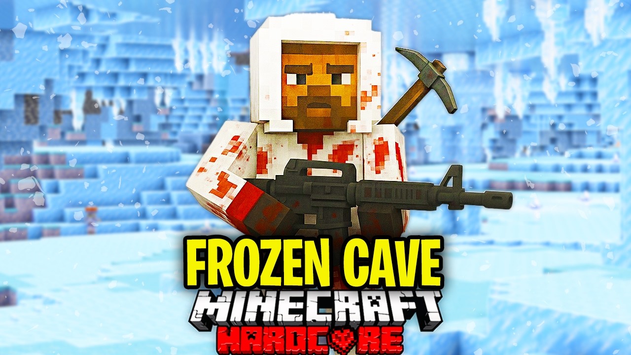 I Survived The FROZEN CAVES in Minecraft Hardcore!