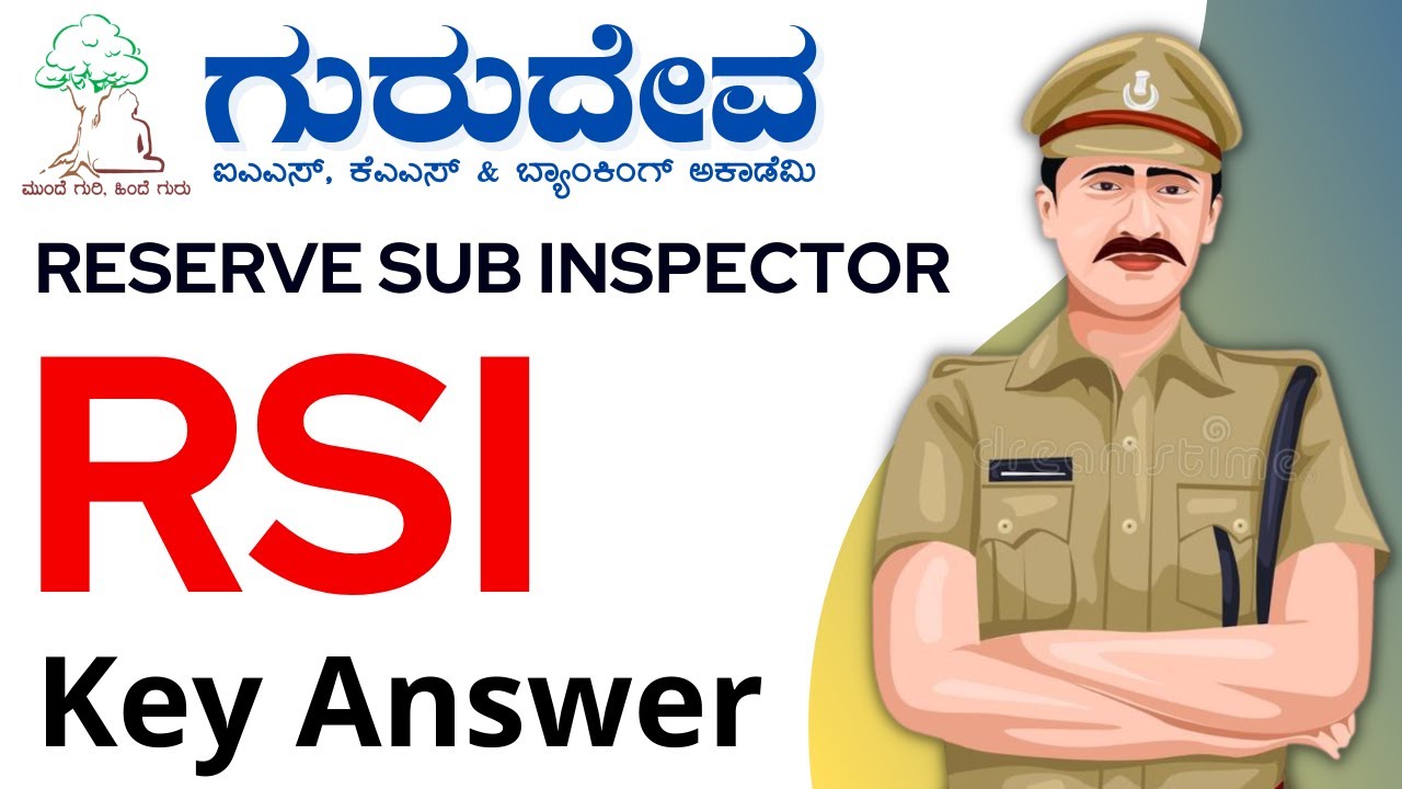 RSI Key Answer-2022 | KSRP PSI Questions paper | KSRP key answers  #psi #rsi #keyanswer