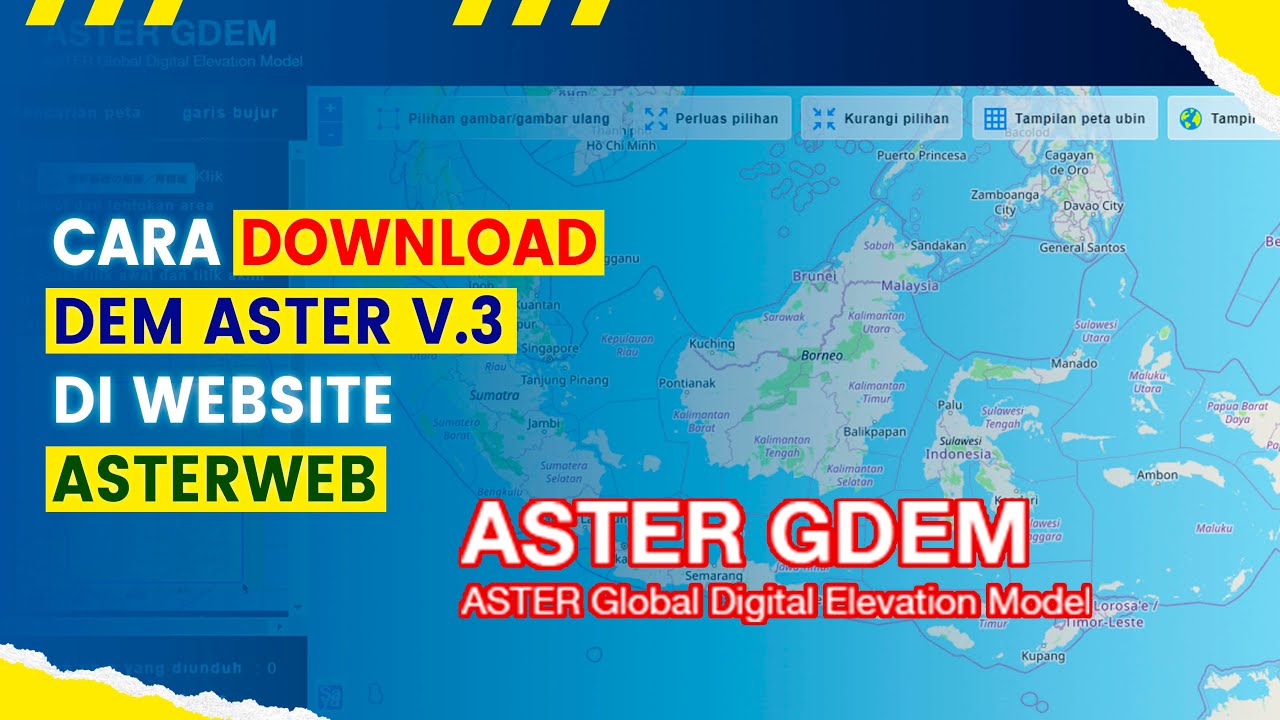 Cara Download Dem di Website Asterweb | Japan Space System & Nasa