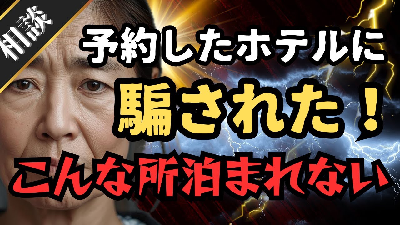 【緊急】予約したホテルがホームレス施設だった！？納得出来ない