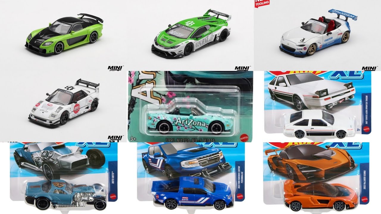 Анонс новых эксклюзивных моделей Hot Wheels 711 Mazda Miata, Hot Wheels XL Mix 3 и Mini GT для пр...