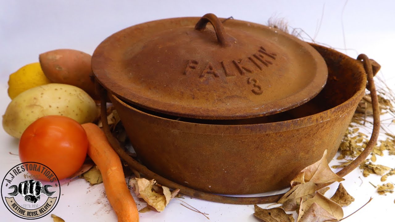 Old Falkirk Cast Iron Pot Restoration