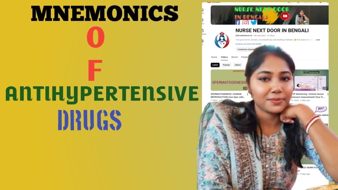 Mnemonics of Antihypertensive Drugs| # Nursing Students|Pharmacology 