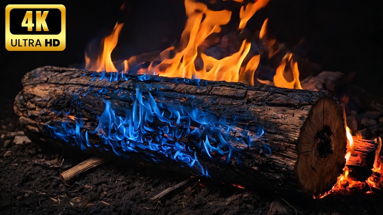 🔥 Relaxing Fireplace (24/7)🔥Fireplace with Burning Logs & Fire Sounds #956V