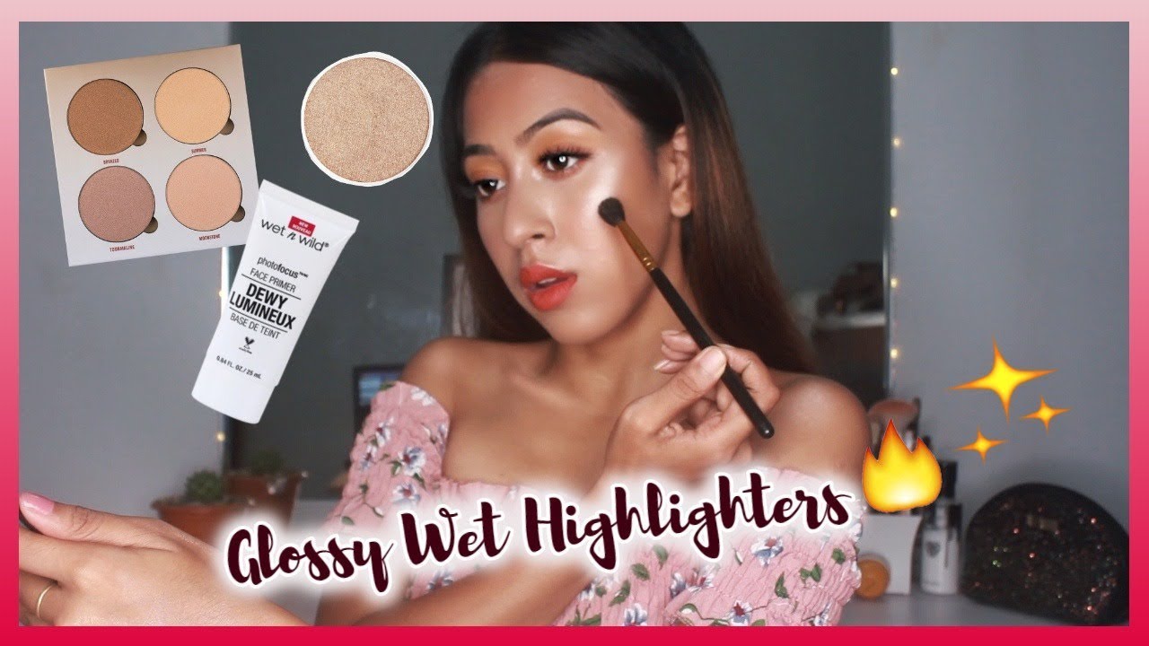 My Top 5  Glossy Wet Highlighters | Top 5 blinding Highlighters for every skintone |