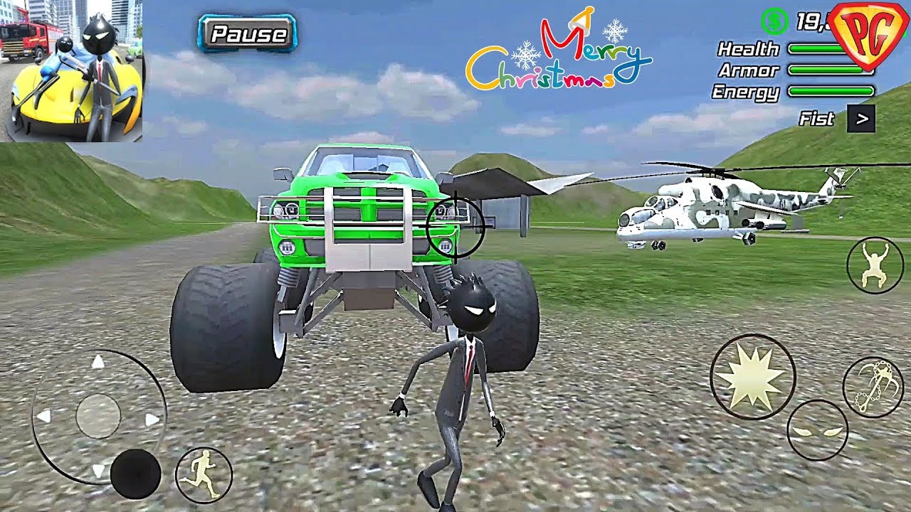 Amazing Crime Strange Stickman Rope Vice Vegas #24 Monster Truck