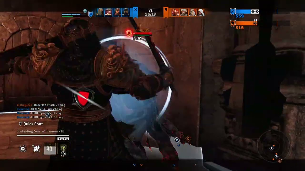 For Honor Black Prior 2v1 anti-gank 
