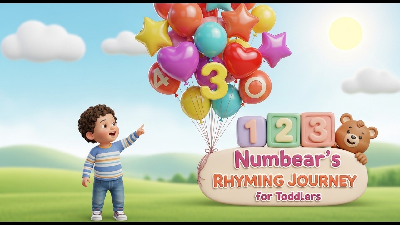 live:Counting colorful baloons: 123 Numbear's rhyming journey for toddlers