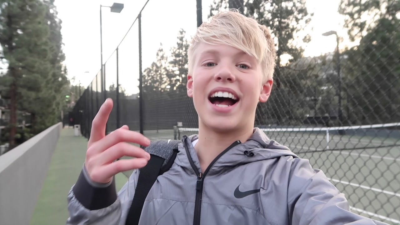HUGE SURPRISE!!! NBA game with Kyrie Irving  - Carson Lueders