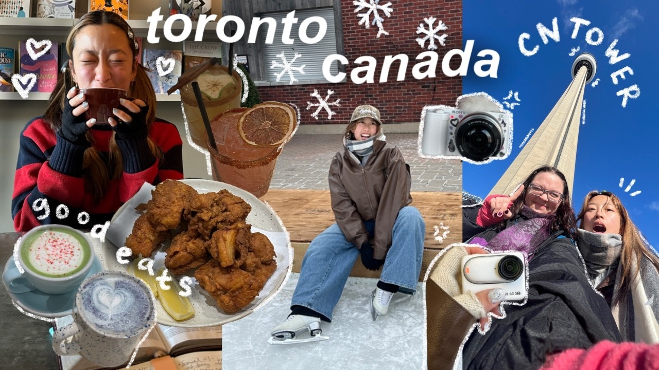 toronto vlog 🇨🇦✈️ | ice skating outside, being a tourist, niagra falls, girls trip, canada in winter