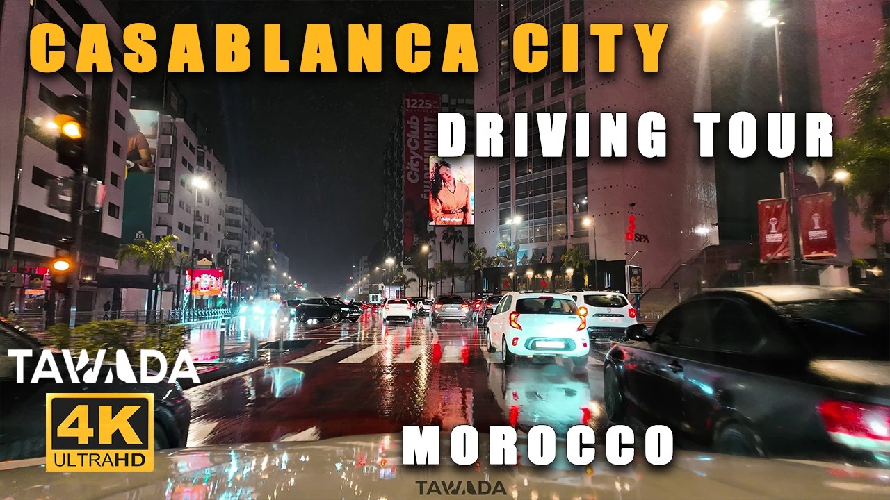 CASABLANCA City walking & driving tour - Casablanca Morocco 4K UHD