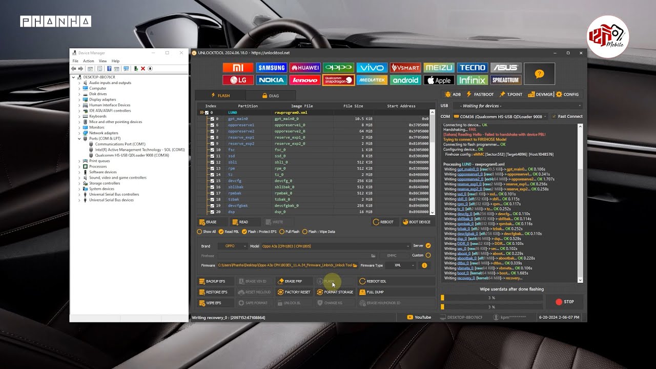 Oppo A3s (CPH1803) Flash ROM Unbrick Hang Logo | No Need ISP Pinout With Unlock Tool 2024
