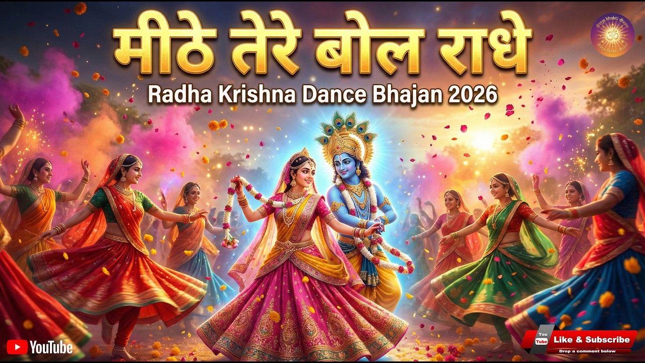 मीठे तेरे बोल राधे 💛 रासलीला डांस भजन 2026 | Radha Krishna New Bhajan #holi2026 #radhekrishna
