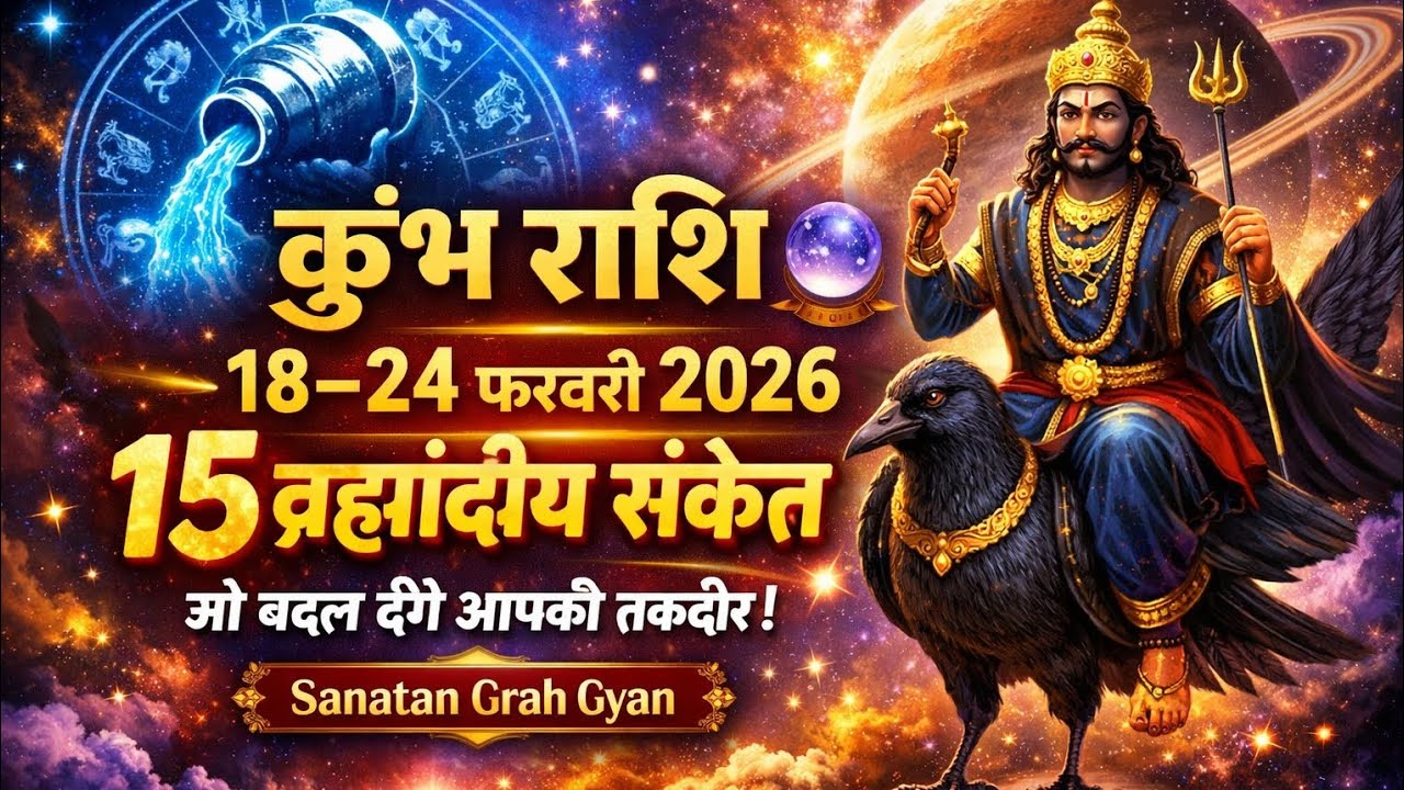 कुंभ राशि ⚡ 18–24 फरवरी 2026 | किस्मत बदलने वाले 15 गुप्त संकेत!
