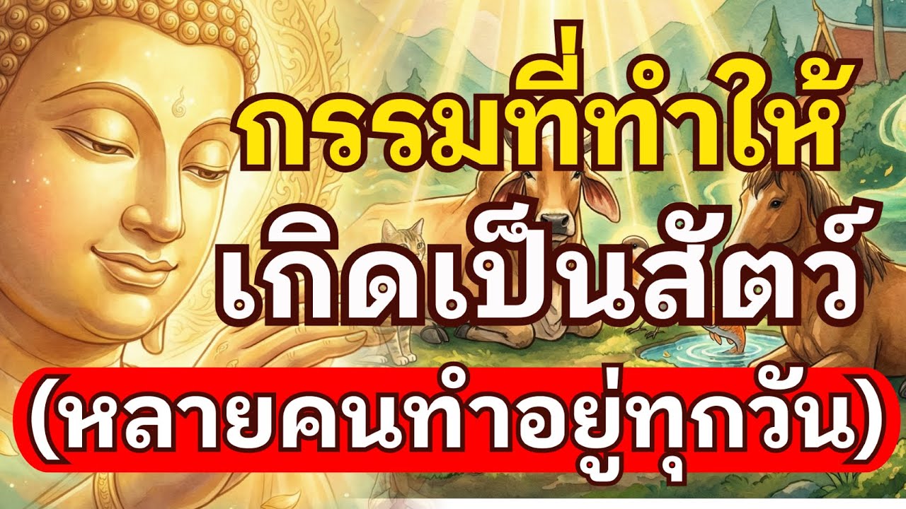 กรรมที่ทำให้เกิดเป็นสัตว์ (หลายคนทำอยู่ทุกวัน) ฟังก่อนจะสายเกินแก้