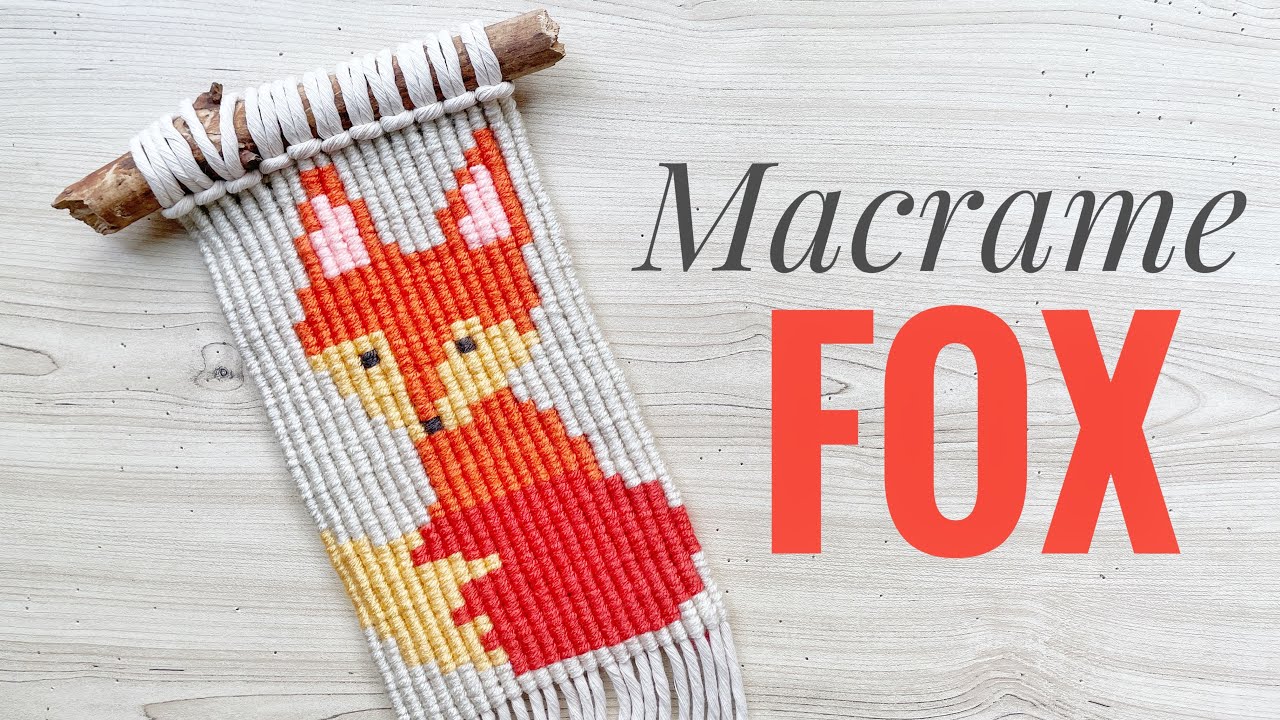 DIY Macrame | Fox Wall Hanging