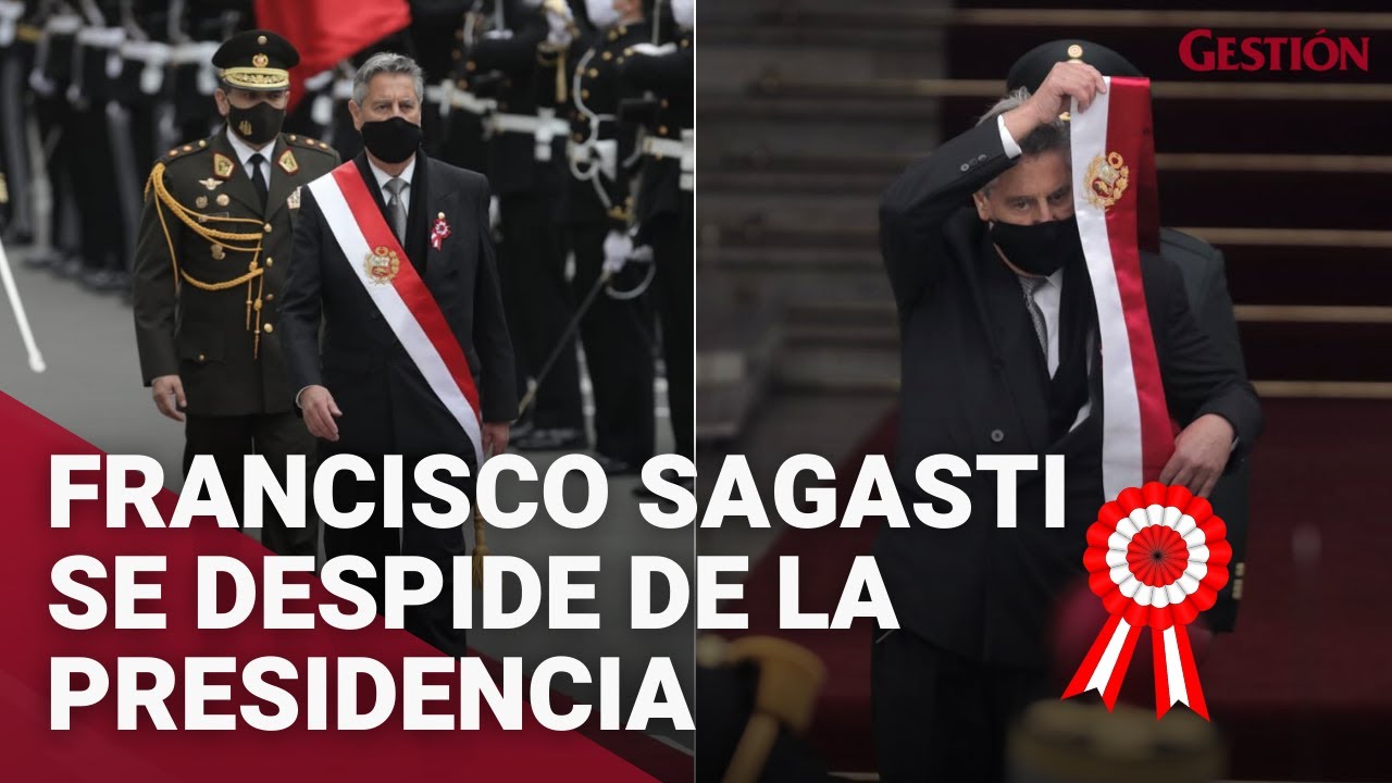 Francisco Sagasti entregó la banda presidencial y se despide como jefe de Estado