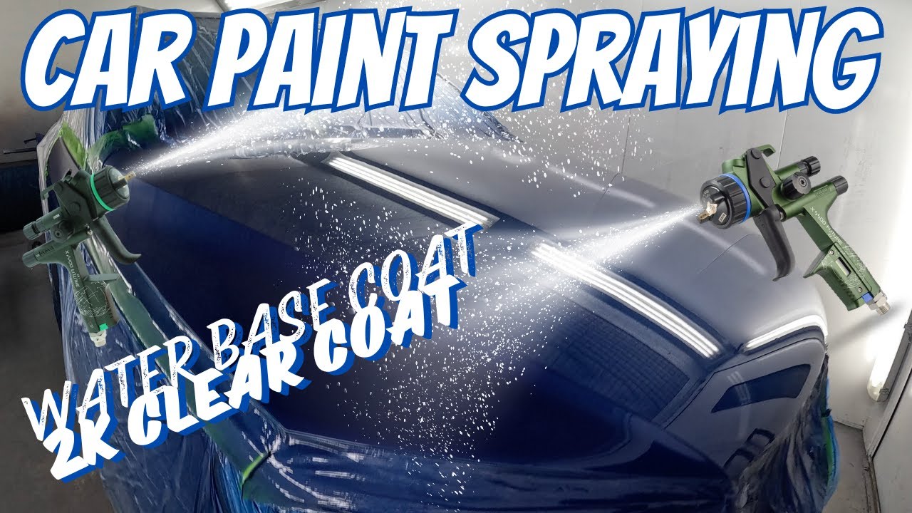 How to Paint a Car , Spraying Water Base Coat & 2K Clear Coat
