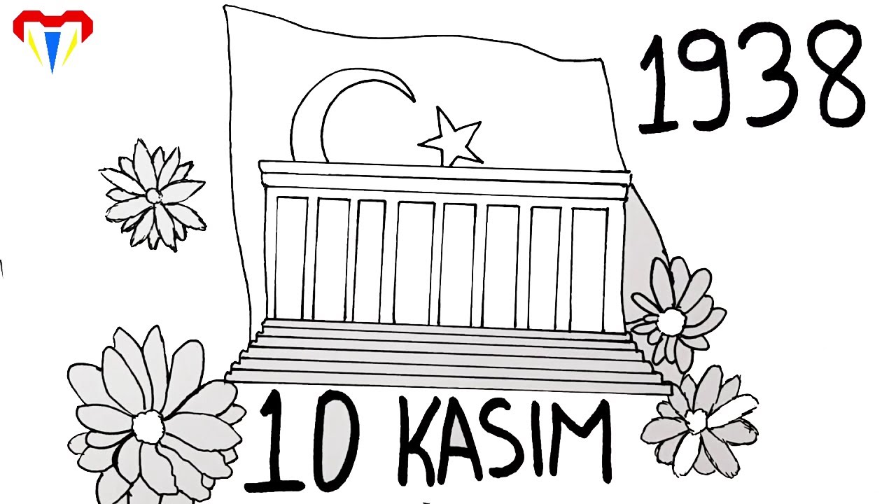 10 KASIM ANITKABİR ANMA - 10 KASIM RESMİ NASIL ÇİZİLİR