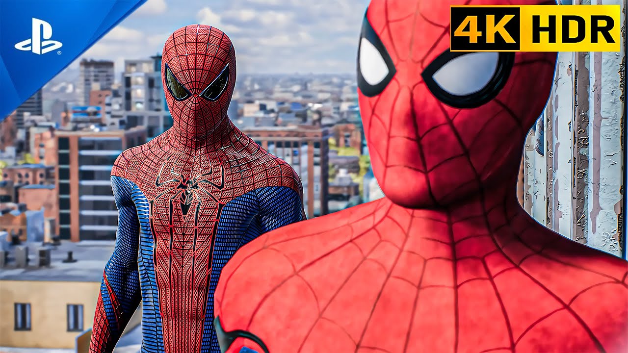 AMAZING SPIDER MAN SUIT AND HOMECOMEING SUIT BEST GAMEPLAY 4K HD