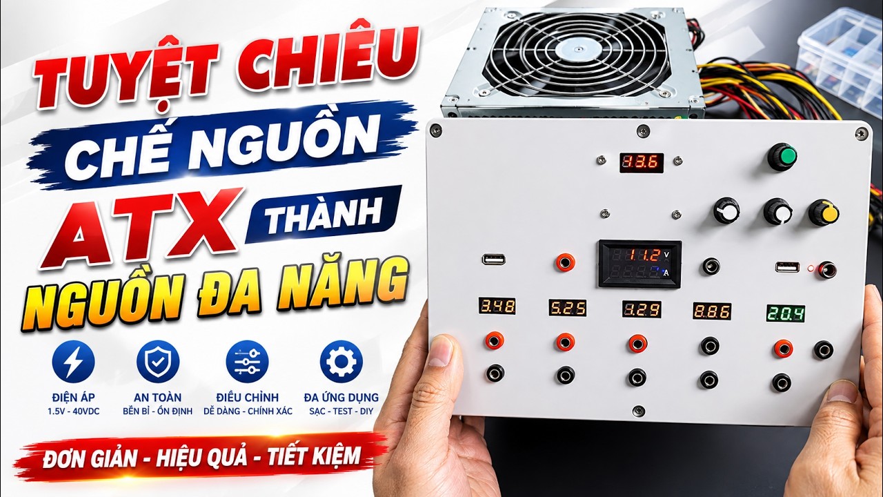 DIY - tuyệt chiêu chế nguồn ATX từ 1.5VDC đến 40VDC có thể bạn chưa biết