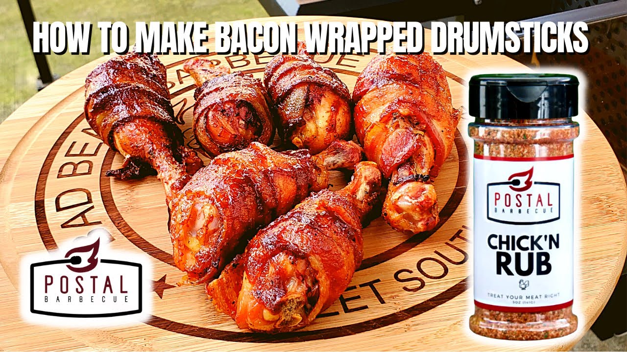 How To Make Bacon Wrapped Drumsticks | Char-Griller Gravity Fed 980