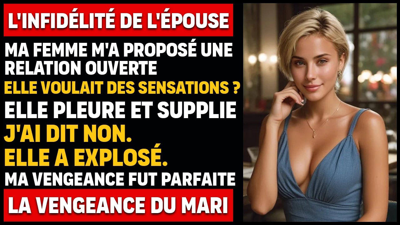 Ma femme voulait des sensations fortes. Elle a demandé une relation ouverte La suite va vous choquer