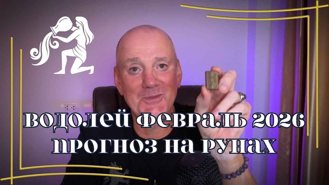 ВОДОЛЕЙ ФЕВРАЛЬ 2026. ПРОГНОЗ НА РУНАХ ОТ СЕРГЕЯ СКАДИ