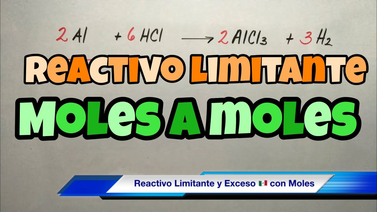 Reactivo LIMITANTE y en Exceso (mol y gramos)