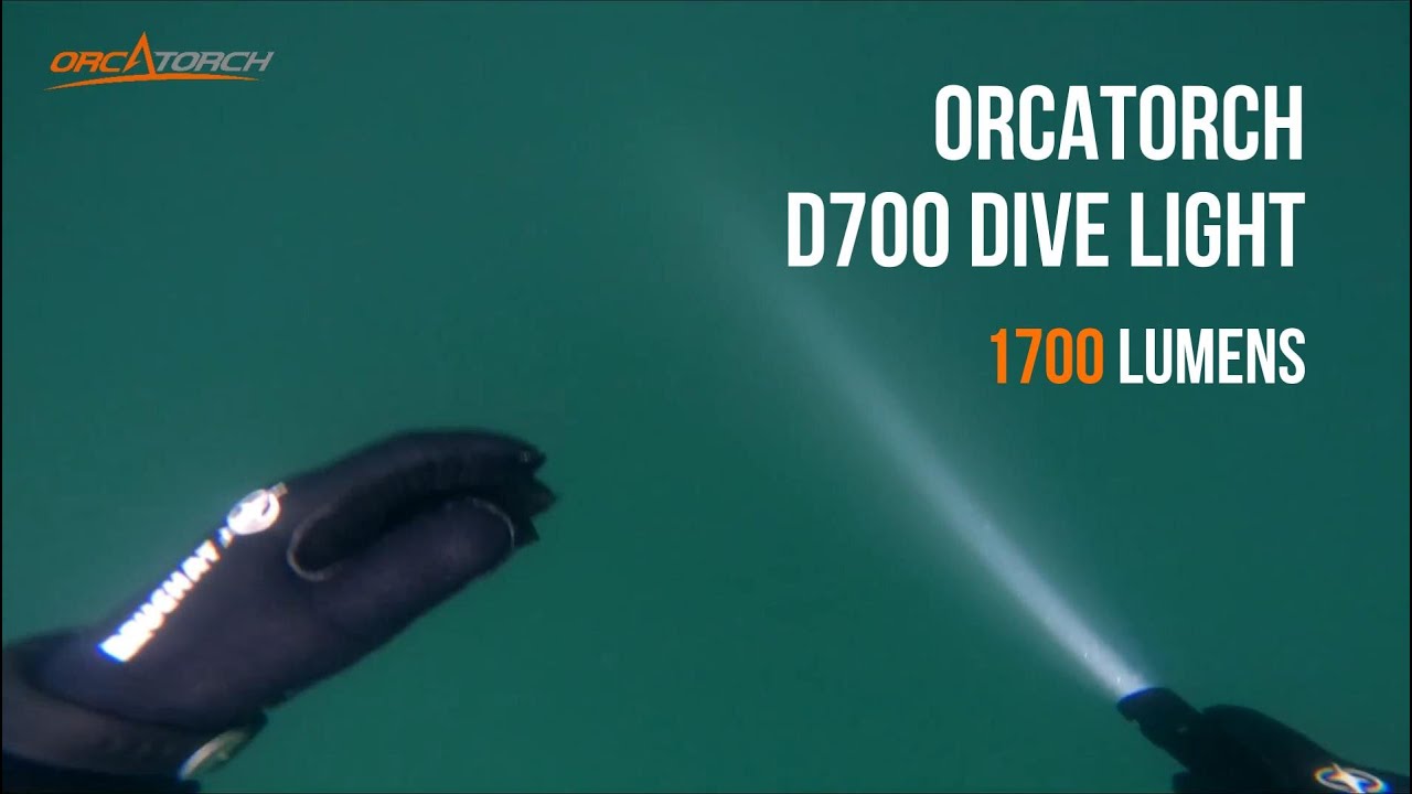 OrcaTorch D700 Mechanical Head Rotary Switch Dive Light