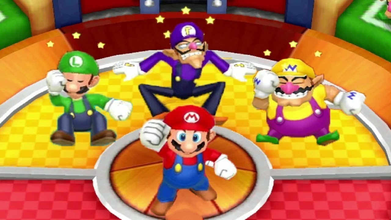 Mario Party Island Tour - Best Minigames - Mario vs Waluigi vs Wario vs Luigi (Master CPU)