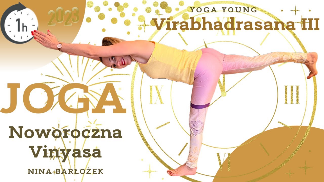 Joga  1h★★ 👑 Vinyasa, Wojownik 3, Virabhadrasana 3 | Yoga Young | Nina Barłożek |