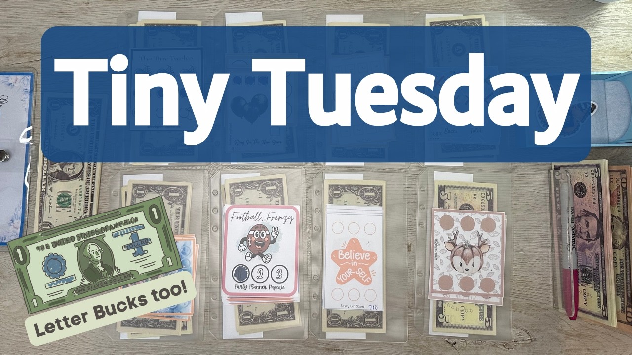 A day late, but still saving money! TINY TUESDAY | Letter Bucks + Savings Survivor | February Week 2