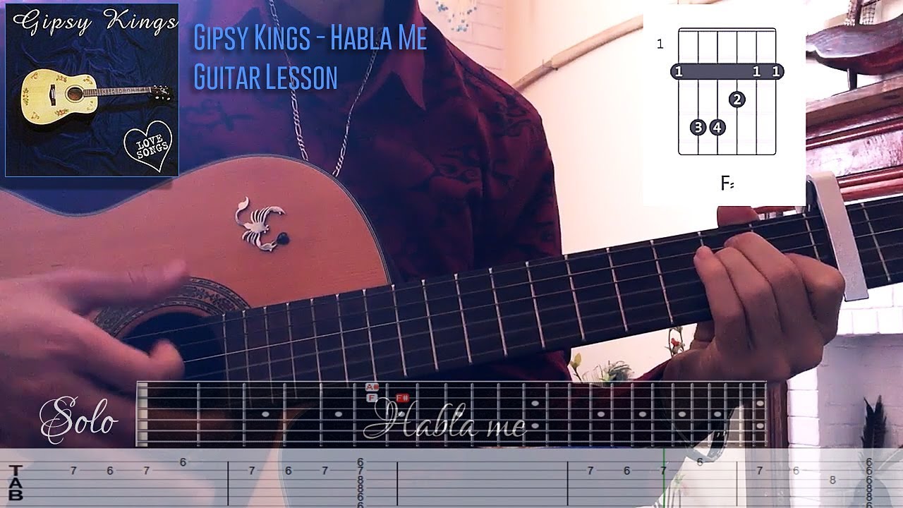 Gipsy Kings - Habla Me Guitar Lesson Solo - Rhythm