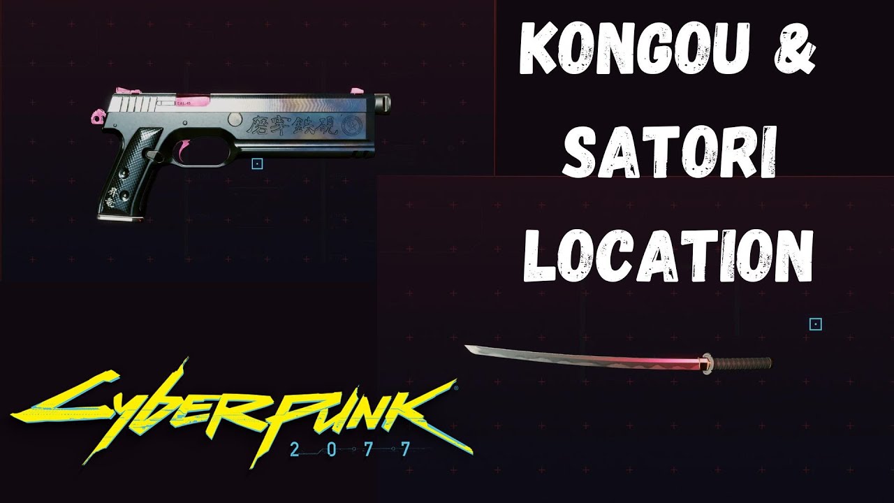 Kongou and Satori iconic weapons location in Cyberpunk 2077