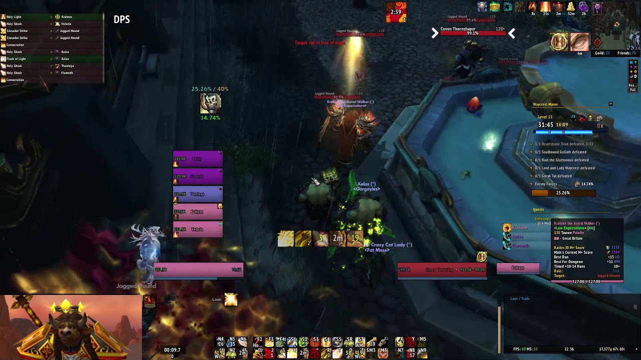 BfA Season 2 - Waycrest Manor +11 [+2] (Holy Paladin PoV)