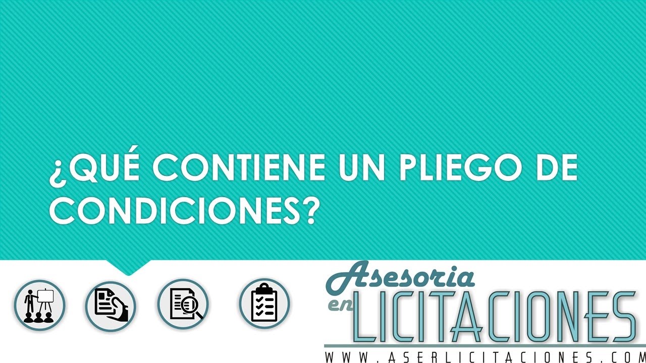 PLIEGO DE CONDICIONES