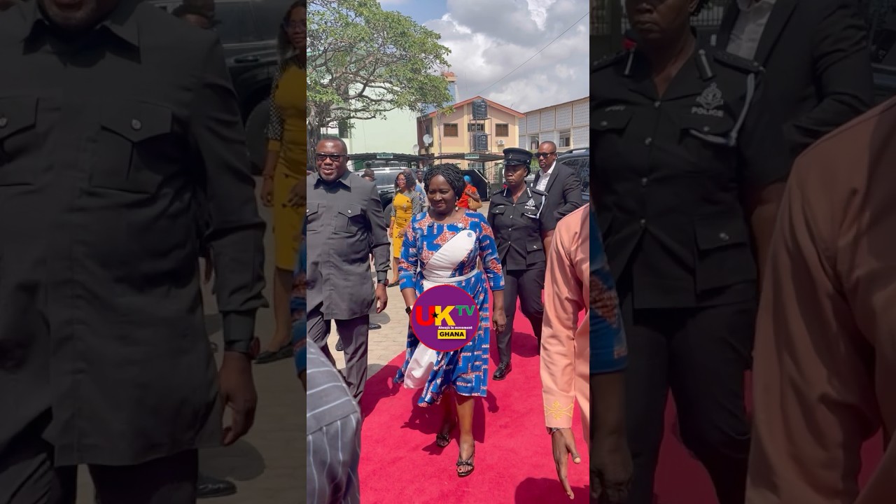 Vice President Prof. Jane Nana Opoku arrives at the Ministry of Agriculture