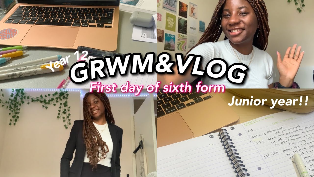GRWM+VLOG MY FIRST DAY IN SIXTH FORM *JUNIOR YEAR*
